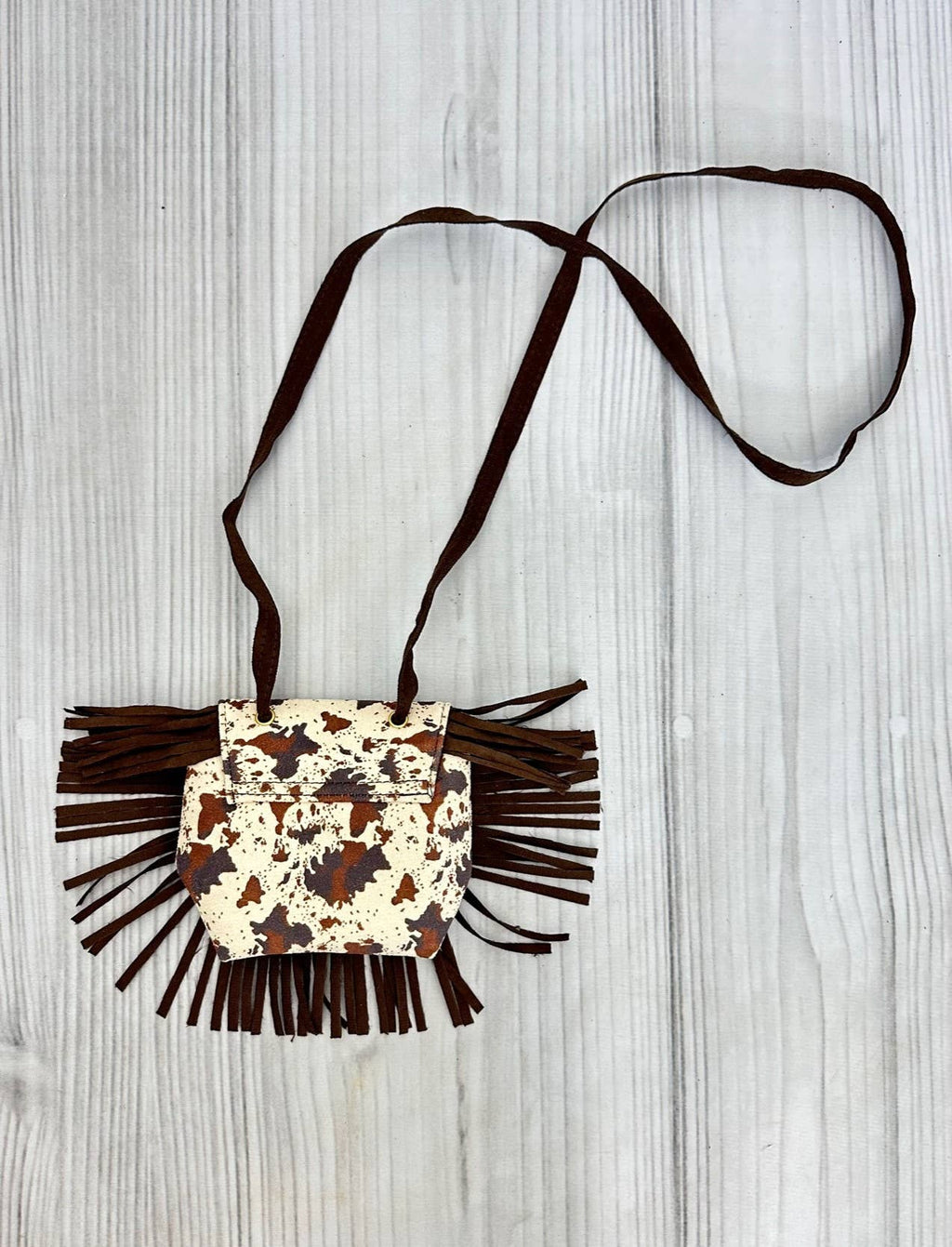 Girls Cowhide Fringe Purse