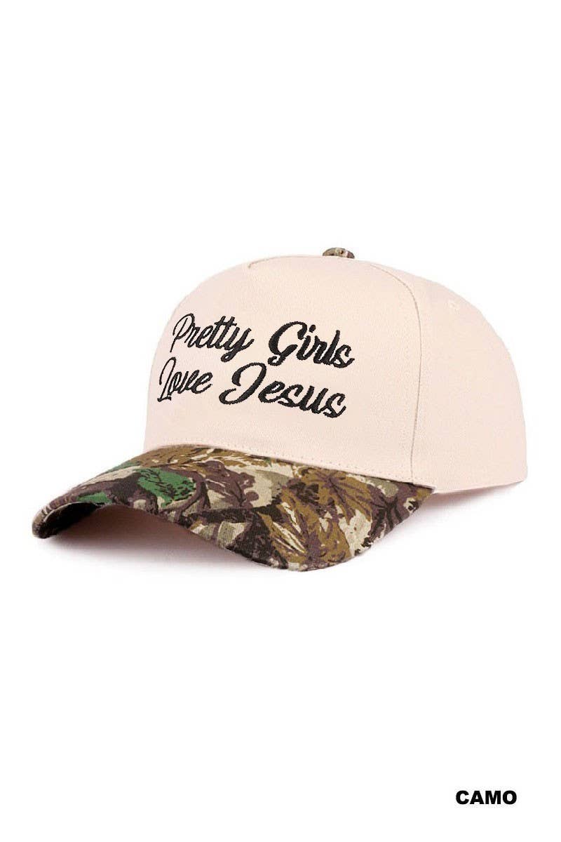 Pretty Girls Love Jesus Two Tone Cotton Hat