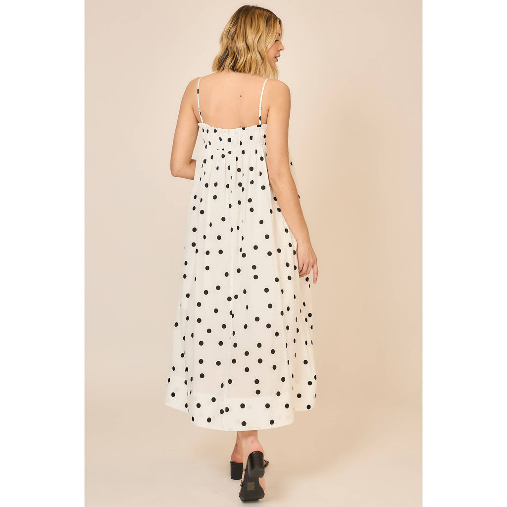 Classic Charm Polka Dot Midi Dress