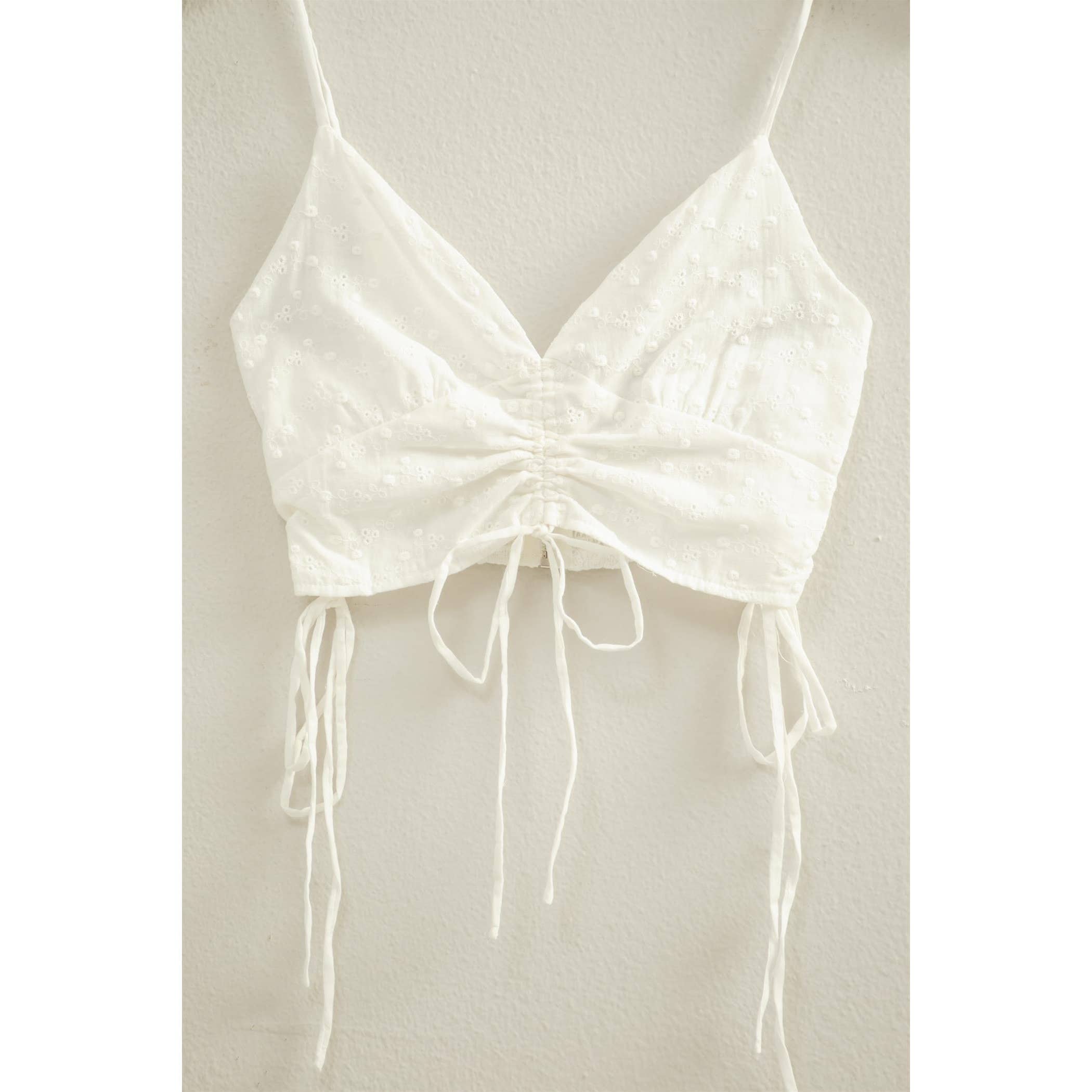 Drawstring Detail Crop Cami Top