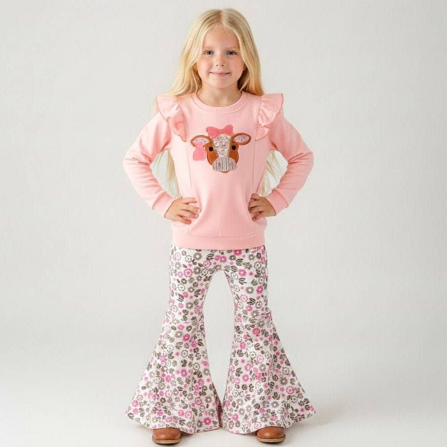 Pretty in Pink Cow Bell Bottom Set