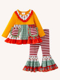Rustic Breeze Ruffle Pants Set