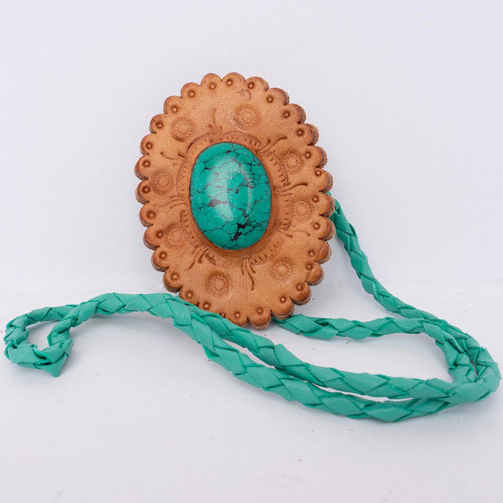 🤠 Desert Turquoise Concho Necklace