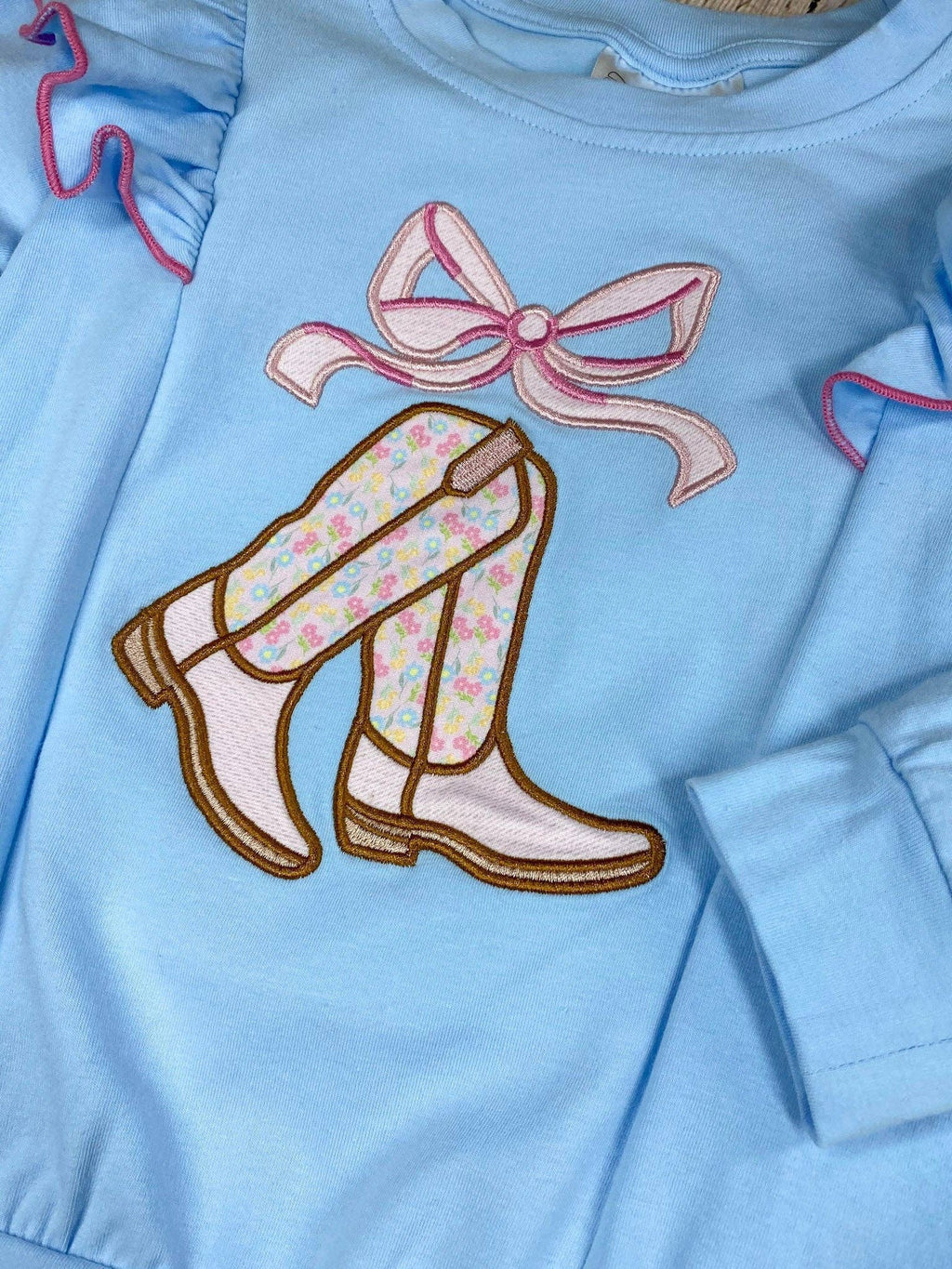 Boots and Bows Western Bell Bottom Set