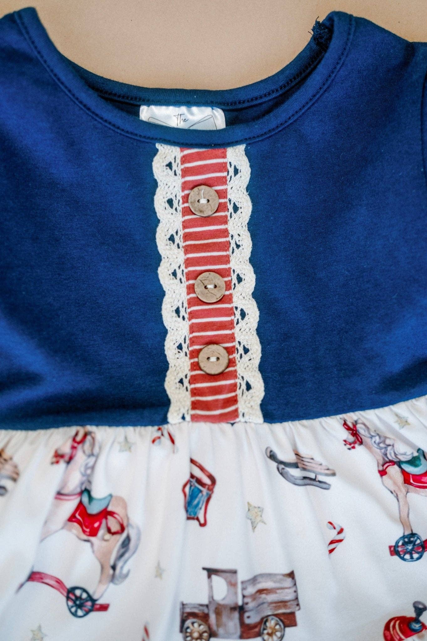 Vintage Christmas Toys Tunic Top and Leggings Set