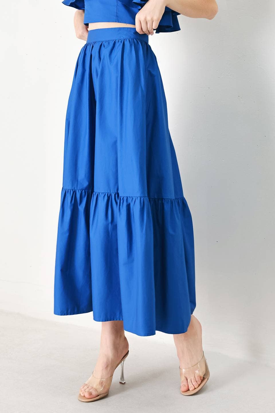 A solid woven midi skirt - FK1299