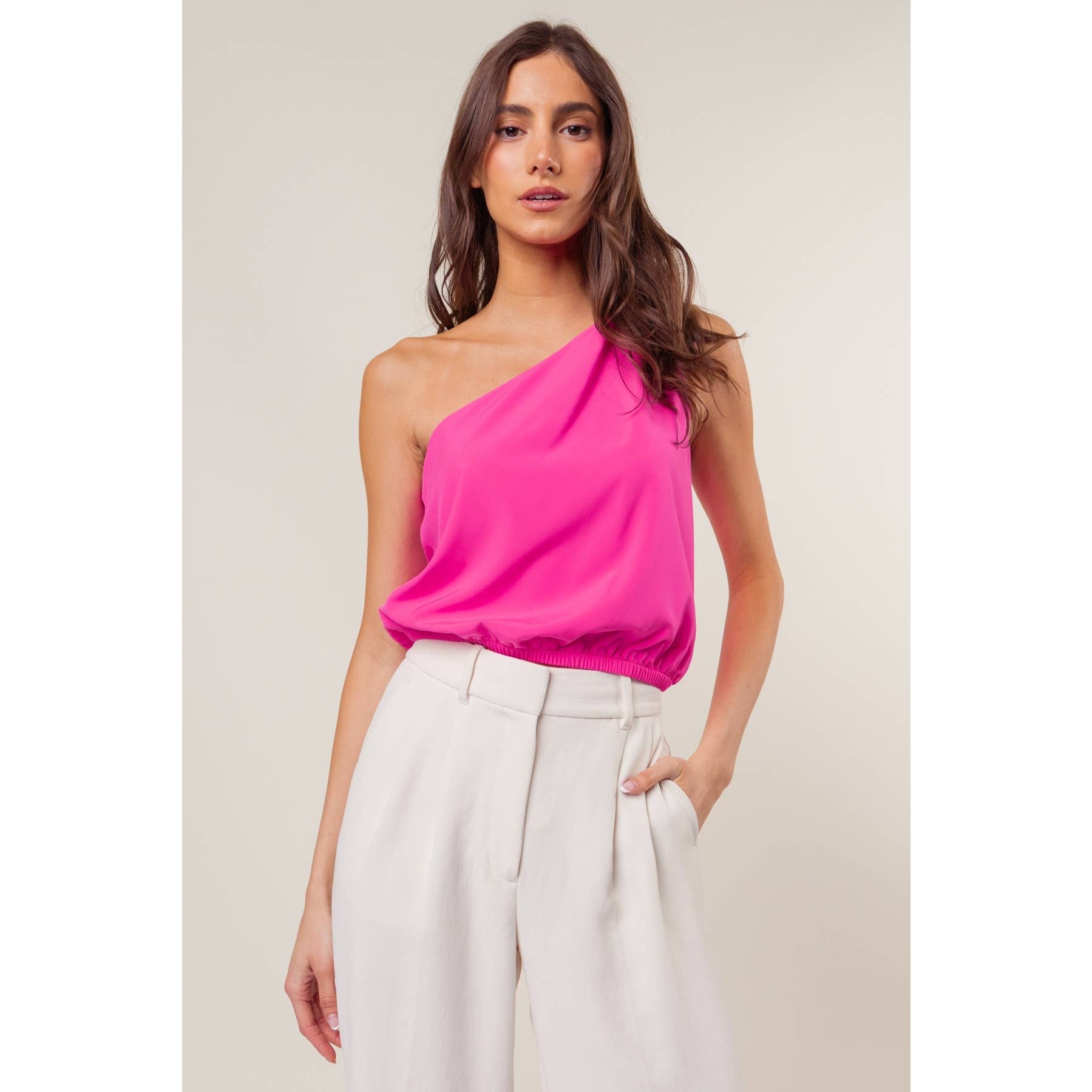 Malibu Nights One-Shoulder Blouse