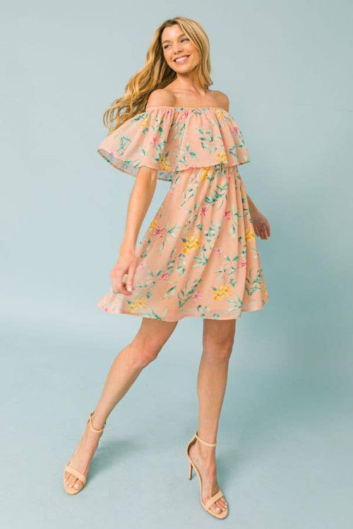 A printed mini dress -ID18289