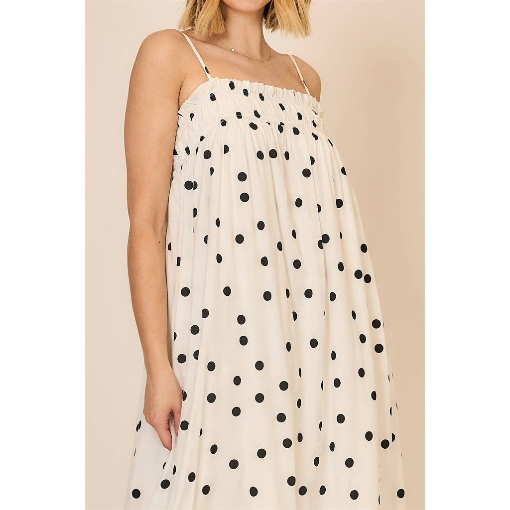 Classic Charm Polka Dot Midi Dress