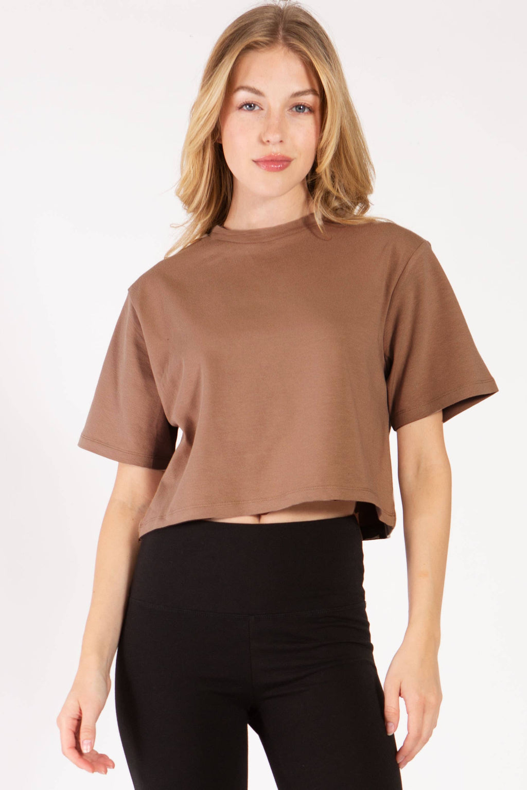 Cotton lycra over size cropped t shirts with loose fit
