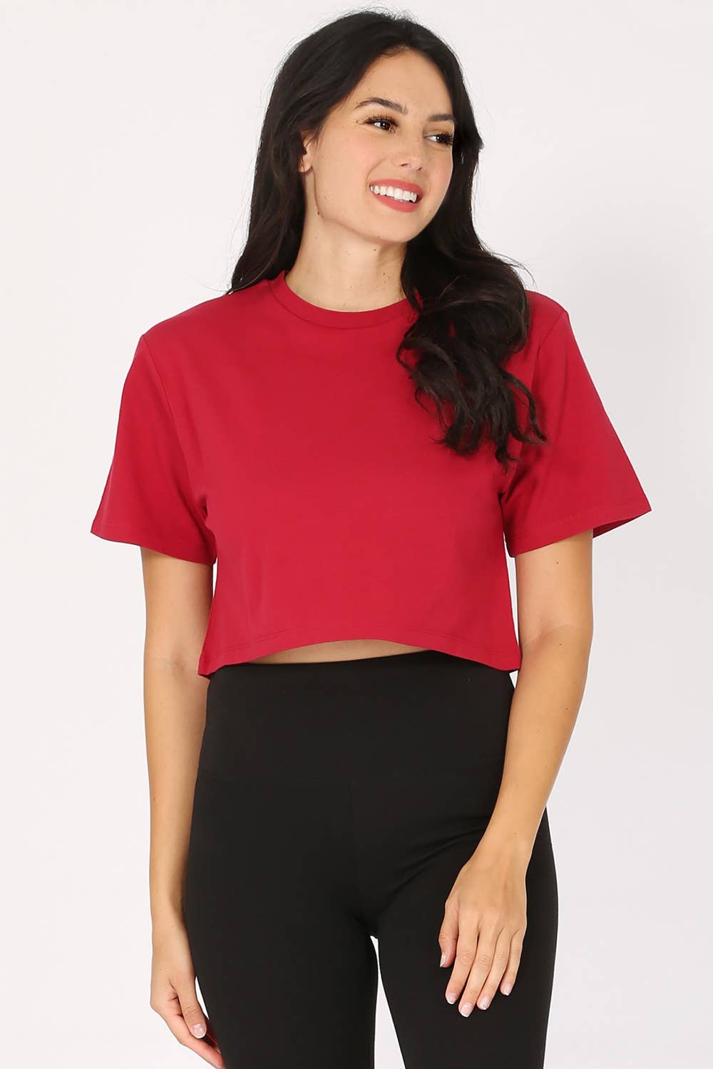 Cotton lycra over size cropped t shirts with loose fit