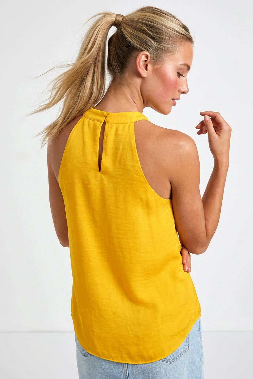 Cord Keyhole Sleeveless Top