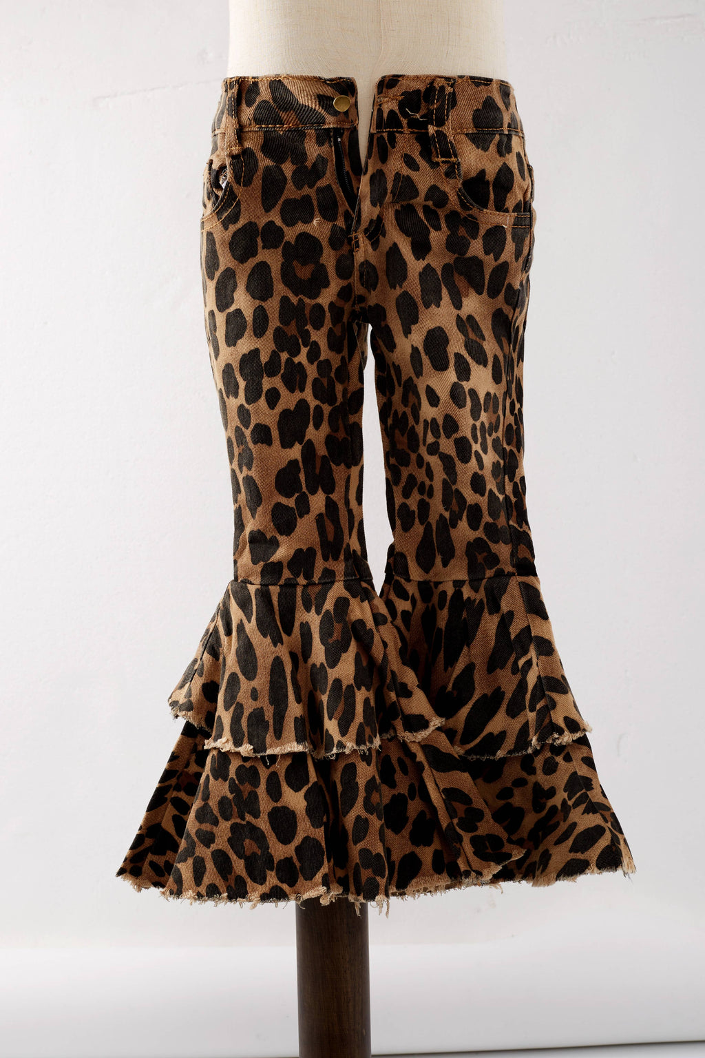 Cheetah Denim Flares