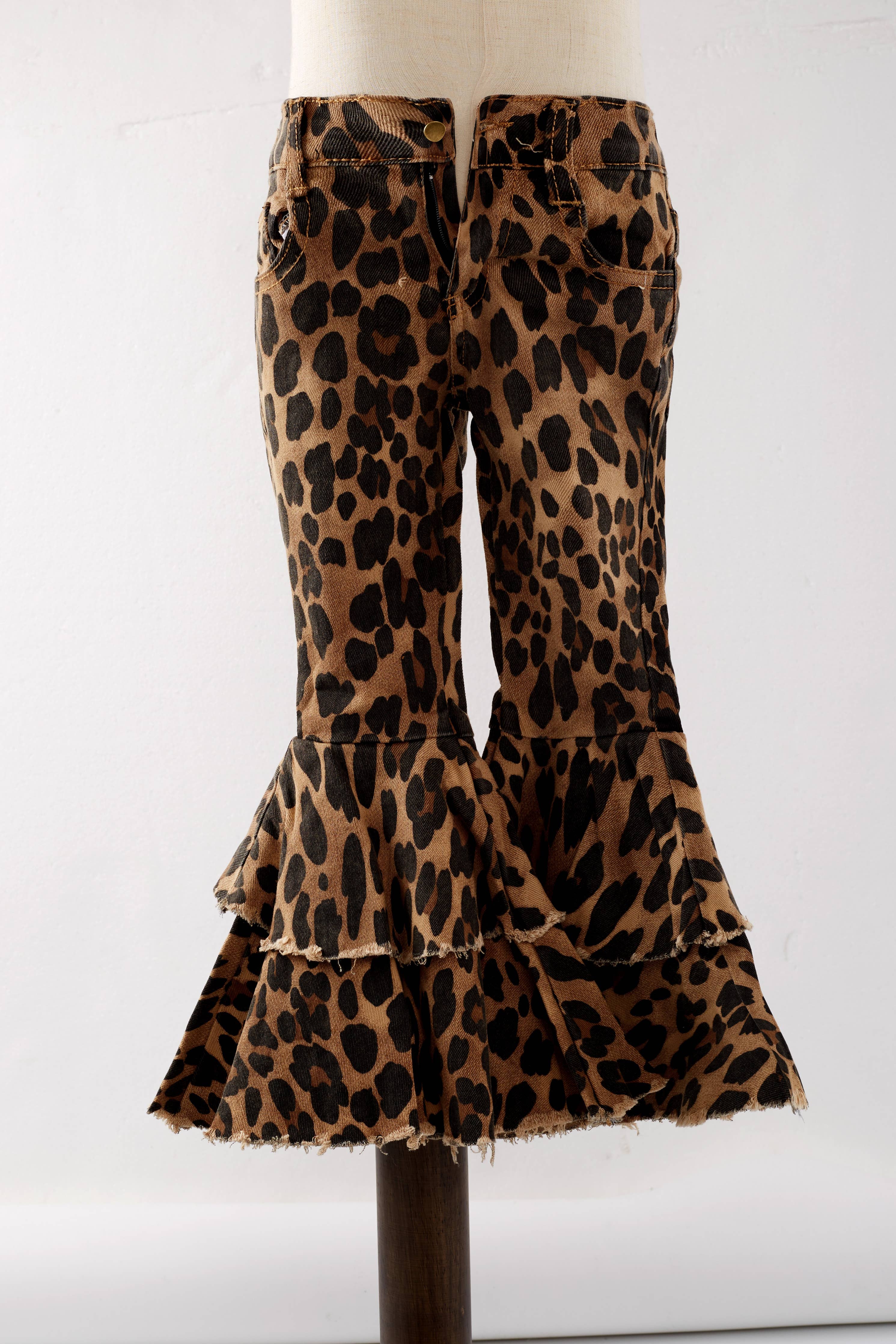Cheetah Denim Flares
