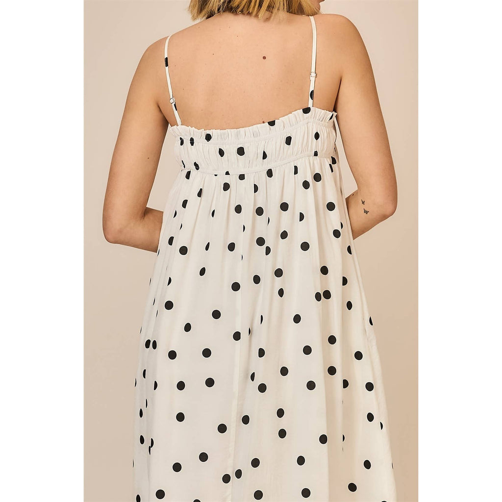 Classic Charm Polka Dot Midi Dress